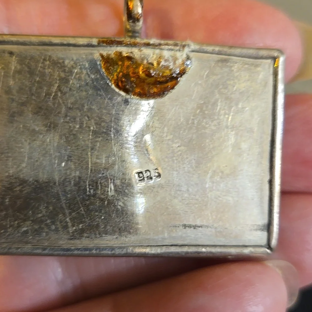 Vintage 925 Sterling Republique Francaise Chateau d'Amboise Pendant - Picture 3 of 3